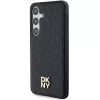 DKNY DKHMS24SPSHRPSK Hardcase, nahkajäljitelmä, metallilogo, MagSafe, Samsung Galaxy S24, musta