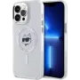Karl Lagerfeld KLHMP14XHLSCHH iPhone 14 Pro Max 6,7 inch valkoinen Hardcase IML Metal Choupette Head MagSafe