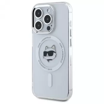Karl Lagerfeld KLHMP15XHLSCHH Hardcase IML Metal Choupette Head MagSafe iPhone 15 Pro Max 6,7