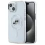 Karl Lagerfeld KLHMP15SHLSKCH Hardcase Apple iPhone 15 6,1 inch valkoinen Karl & Choupette Head MagSafe