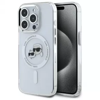 Karl Lagerfeld KLHMP15XHLSKCH Hardcase IML metalli Karl & Choupette Head MagSafe iPhone 15 Pro Max 6,7