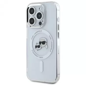Karl Lagerfeld KLHMP15XHLSKCH Hardcase IML metalli Karl & Choupette Head MagSafe iPhone 15 Pro Max 6,7