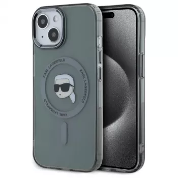 Karl Lagerfeld KLHMP15SHLSKIK Hardcase IML metalli Karl Head MagSafe Apple iPhone 15 6,1