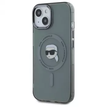 Karl Lagerfeld KLHMP15SHLSKIK Hardcase IML metalli Karl Head MagSafe Apple iPhone 15 6,1