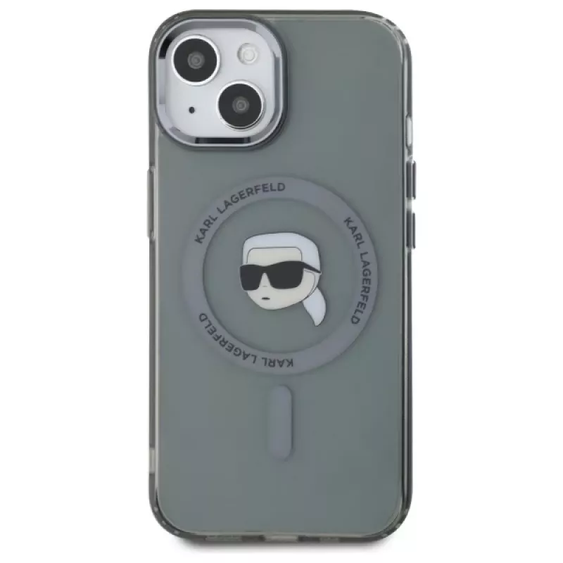 Karl Lagerfeld KLHMP15SHLSKIK Hardcase IML metalli Karl Head MagSafe Apple iPhone 15 6,1
