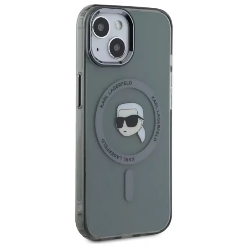 Karl Lagerfeld KLHMP15SHLSKIK Hardcase IML metalli Karl Head MagSafe Apple iPhone 15 6,1