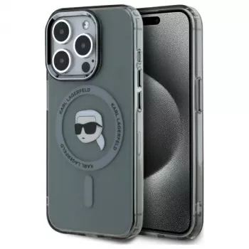 Karl Lagerfeld KLHMP15XHLSKIK Hardcase IML metalli Karl Head MagSafe iPhone 15 Pro Max 6,7
