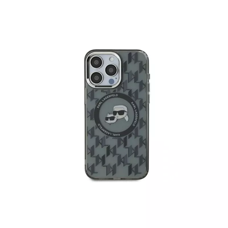Karl Lagerfeld IML monogrammi Karl & Choupette Head MagSafe kuori iPhone 15 Pro Max 6,7