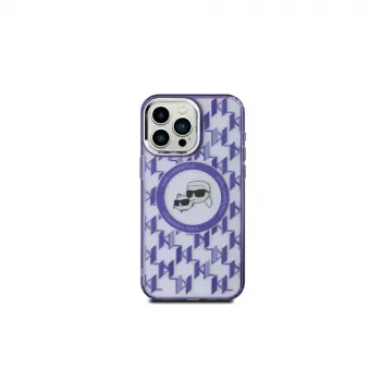 Karl Lagerfeld KLHMP15SHMCKMHU IML monogrammi Karl & Choupette Head MagSafe takakuori Apple iPhone 15, 6,1