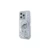 Karl Lagerfeld KLHMP15LLGKCSGH iPhone 15 Pro 6,1 inch Hard Case läpinäkyvä Liquid Glitter Karl & Choupette Head MagSafe