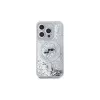 Karl Lagerfeld KLHMP15LLGKCSGH iPhone 15 Pro 6,1 inch Hard Case läpinäkyvä Liquid Glitter Karl & Choupette Head MagSafe