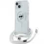 Karl Lagerfeld KLHMP14SHCCHNT iPhone 14 / 13 / 15 6,1 inch Hardcase läpinäkyvä IML Choupette Head & Cord Magsafe