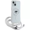 Karl Lagerfeld KLHMP15SHCCHNT iPhone 15 / 14 / 13 6,1 inch Hardcase läpinäkyvä IML Choupette Head & Cord Magsafe