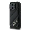 Karl Lagerfeld Quilted Signature Hard Case iPhone 16 Pro, musta