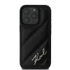 Karl Lagerfeld Quilted Signature Hard Case iPhone 16 Pro, musta