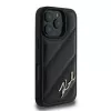 Karl Lagerfeld Quilted Signature Hard Case iPhone 16 Pro, musta