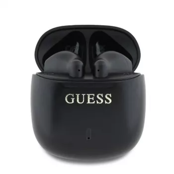 Guess GUTWSJ14ESGKTWS True Wireless Bluetooth 5.3 In-Ear-kuulokkeet ja latauskotelo, musta, Classic Logo Print