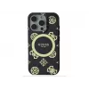 Guess GUHMP16LH4PYEEK Hardcase Apple iPhone 16 Pro 6,3 inch musta Peony On 4G Background IML MagSafe
