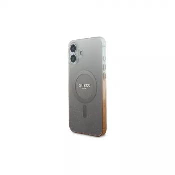 Guess IML Glitter Gradient MagSafe -kotelo iPhone 16 (ruskea)