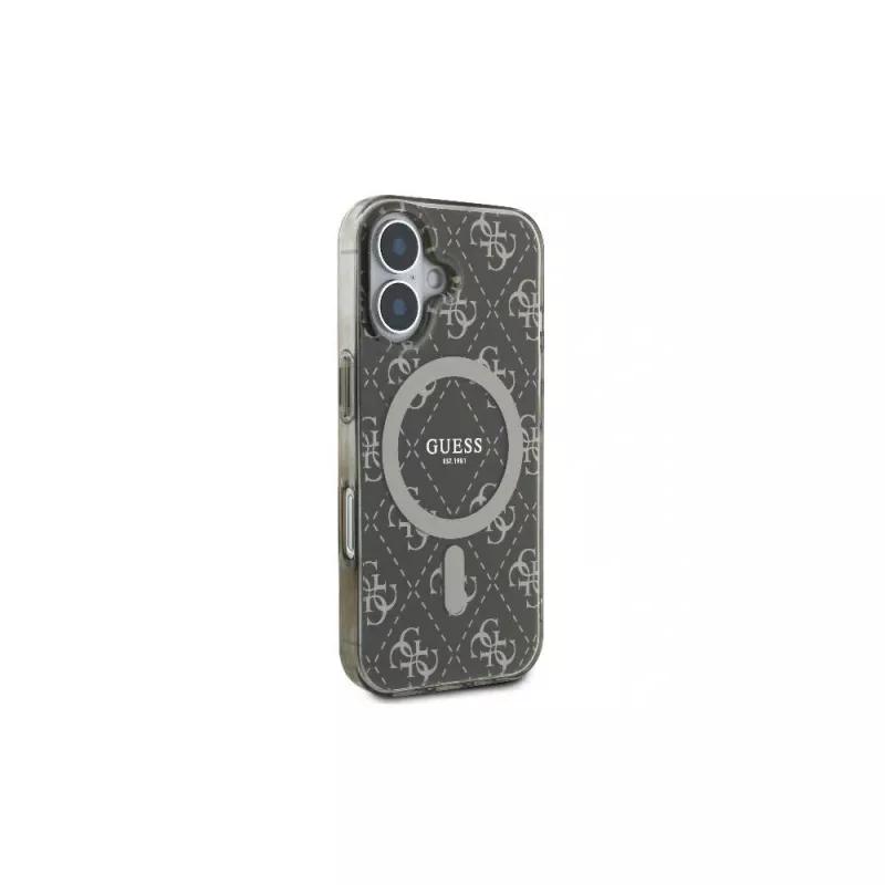Guess GUHMP16SH4DTEW iPhone 16 6,1 inch Hardcase IML 4G Background MagSafe ruskea