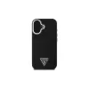 Guess GUHMP16SPGTSPSK iPhone 16 musta Hardcase Grained Triangle MagSafe