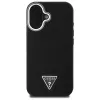 Guess Grained Triangle MagSafe Hard Case Apple iPhone 16 Plus - musta