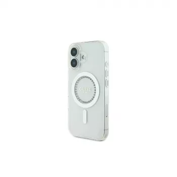 Guess GUHMP16SPFTDTEH Hardcase IML Rhinestones MagSafe Apple iPhone 16 6,1