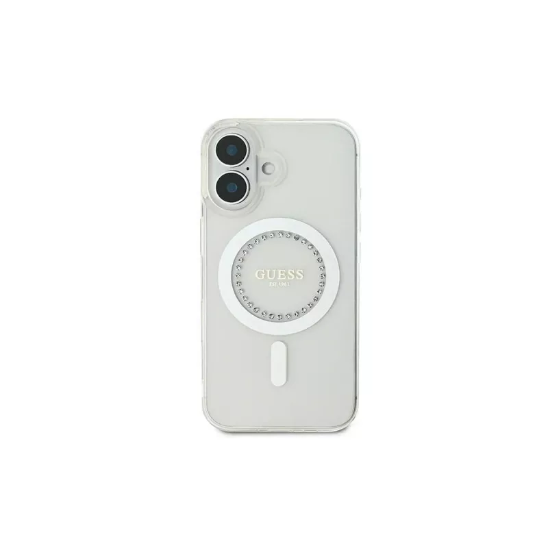 Guess GUHMP16MPFTDTEH Hardcase IML Rhinestones MagSafe Apple iPhone 16 Plus 6,7