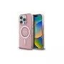 Guess GUHMP16LPFTDTEP Hardcase IML Rhinestones MagSafe iPhone 16 Pro 6,3 inch pinkki