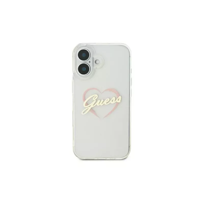 Guess GUHCP16SHCHGSPT Hardcase Apple iPhone 16 6,1 inch läpinäkyvä IML Heart