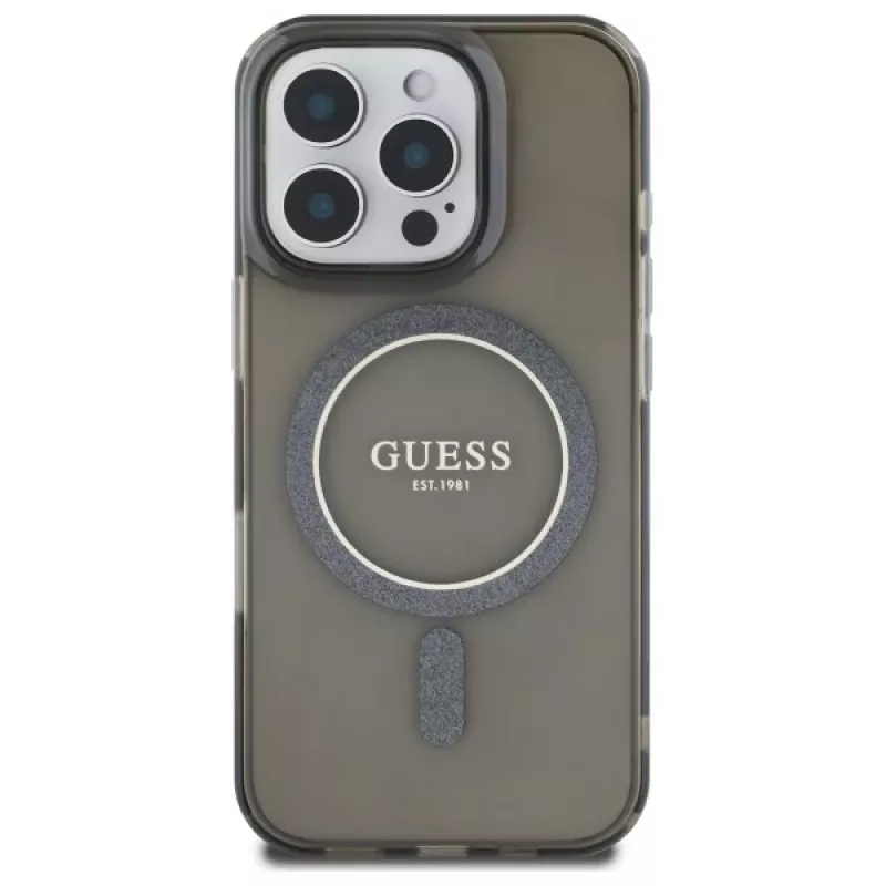 Guess GUHMP16XHFGEREK Hardcase IML Glitter Circle MagSafe iPhone 16 Pro Max 6,9