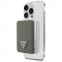 GUESS Grained Triangle Wireless Power Bank 5000mAh 15W USB-C MagSafe ruskea