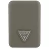 GUESS Grained Triangle Wireless Power Bank 5000mAh 15W USB-C MagSafe ruskea
