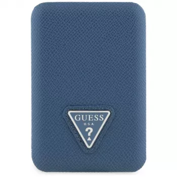 GUESS Grained Triangle Wireless Power Bank 5000mAh 15W USB-C MagSafe sininen