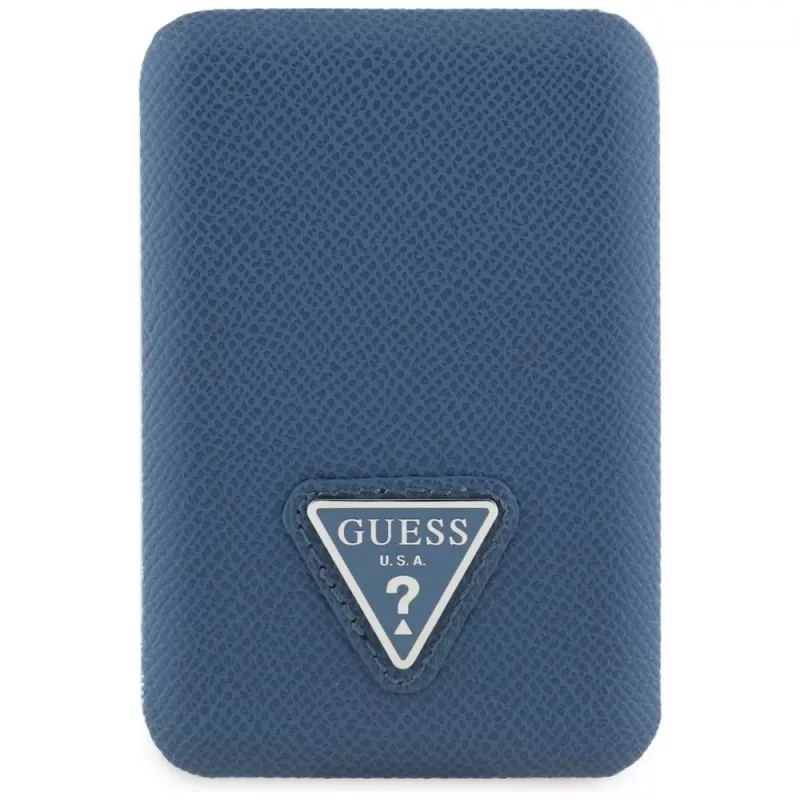GUESS Grained Triangle Wireless Power Bank 5000mAh 15W USB-C MagSafe sininen
