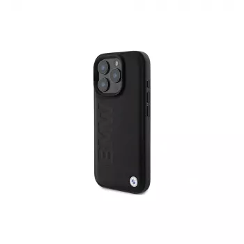 BMW Signature Collection hardcase Apple iPhone 16 Pro Max 6,9 inch aito nahka musta Hot Stamp MagSafe