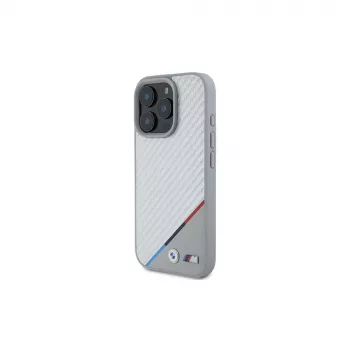 BMW M Carbon Tricolor Line hardcase iPhone 16 Pro 6,3 inch harmaa MagSafe