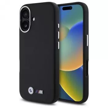 BMW BMHCP16S23PMWK iPhone 16 6,1 inch musta hardcase M Smooth Full Wrapped Metal