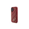 Karl Lagerfeld Quilted Signature -kotelo iPhone 16, punainen