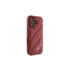 Karl Lagerfeld Quilted Signature -kotelo iPhone 16, punainen