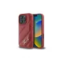 Karl Lagerfeld Quilted Signature -kotelo Apple iPhone 16 Pro (punainen)