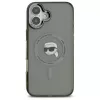 Karl Lagerfeld KLHMP16SHLSKIK kova suojakuori IML Metal Karl Head MagSafe Apple iPhone 16 6,1 tuuman puhelimelle, musta