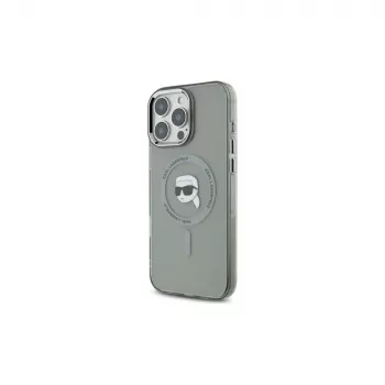Karl Lagerfeld KLHMP16LHLSKIK hardcase IML Metal Karl Head MagSafe Apple iPhone 16 Pro 6,3