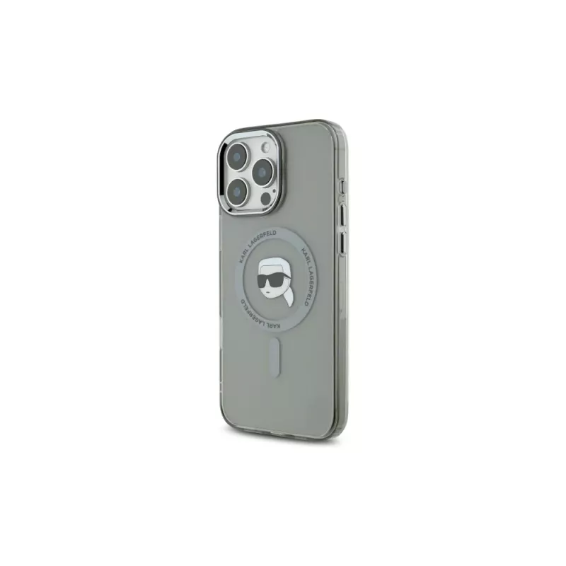 Karl Lagerfeld KLHMP16XHLSKIK iPhone 16 Pro Max 6.9 musta hardcase IML Metal Karl Head MagSafe