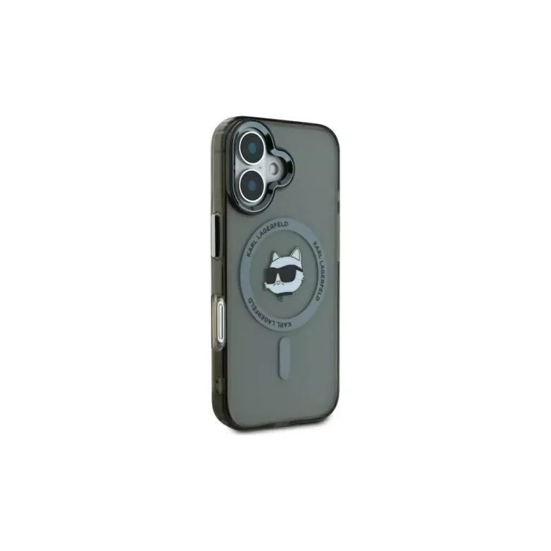 Karl Lagerfeld KLHMP16SHLSCHK iPhone 16 6.1 musta hardcase IML Metal Choupette Head MagSafe