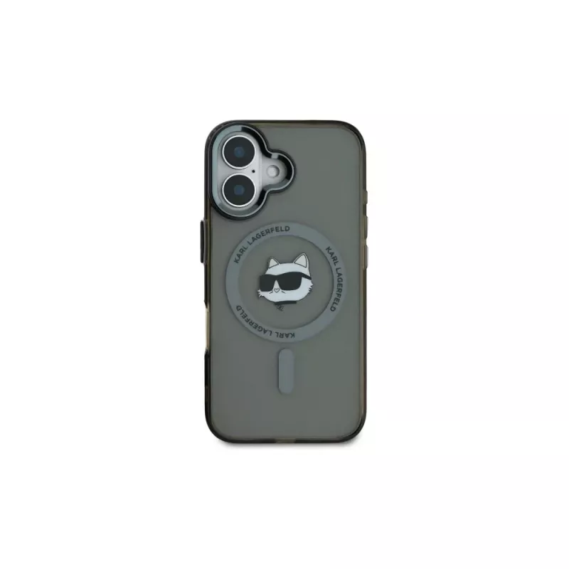 Karl Lagerfeld KLHMP16MHLSCHK iPhone Plus 6,7 musta hardcase IML Metal Choupette Head MagSafe