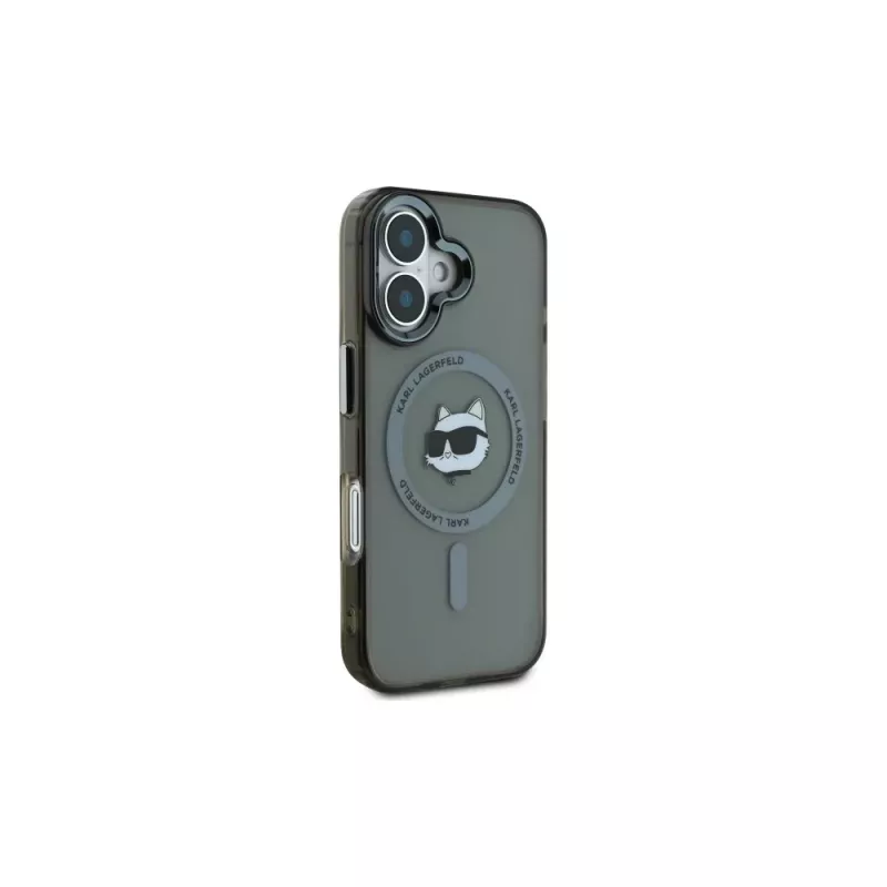 Karl Lagerfeld KLHMP16MHLSCHK iPhone Plus 6,7 musta hardcase IML Metal Choupette Head MagSafe