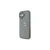 Karl Lagerfeld KLHMP16SHLSKCK hardcase Apple iPhone 16 6,1 inch musta IML metalli Karl & Choupette Head MagSafe