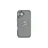 Karl Lagerfeld KLHMP16SHLSKCK hardcase Apple iPhone 16 6,1 inch musta IML metalli Karl & Choupette Head MagSafe