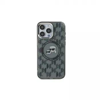 Karl Lagerfeld KLHMP16SHMCKMHK iPhone 16 6.1 musta IML Monogram Karl & Choupette Head MagSafe -kotelo
